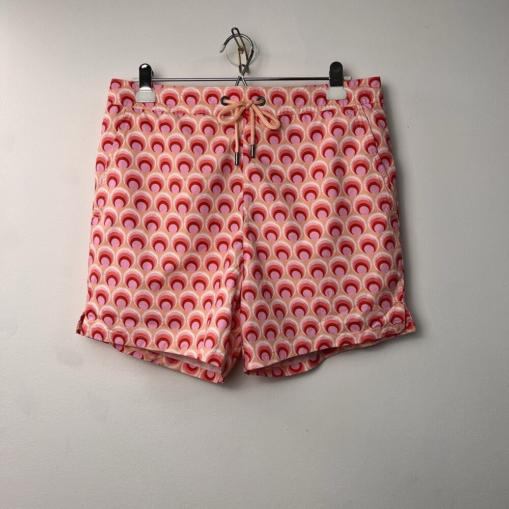 NWT Ted Baker Totley Geometric Swim Shorts Pink Size 4